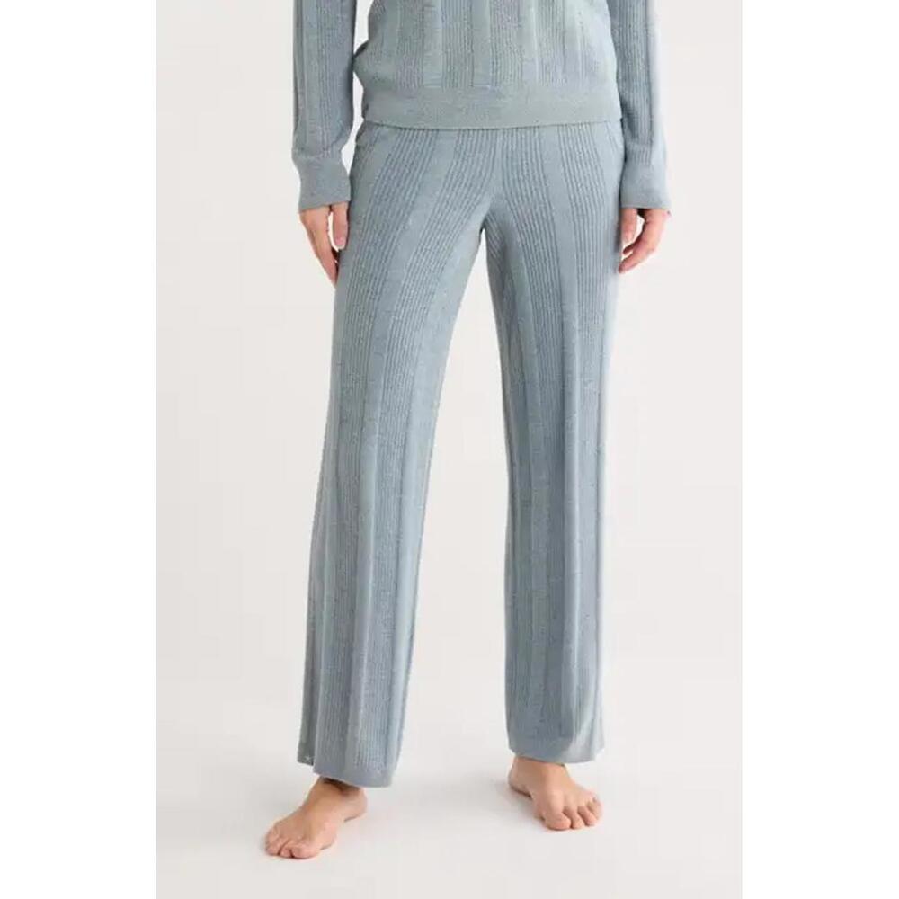 NWT! Barefoot Dreams® CozyChic® Ultra Lite® Metallic Ribbed Pajama Pants Size M